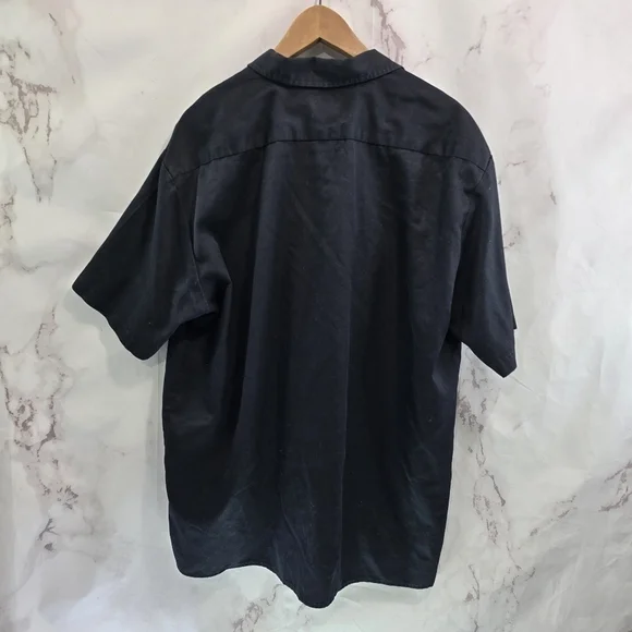 Dickies Shirt Mens XL Black Short Sleeve Button Up Shop Mechanic Workwear - Picture 5 of 10